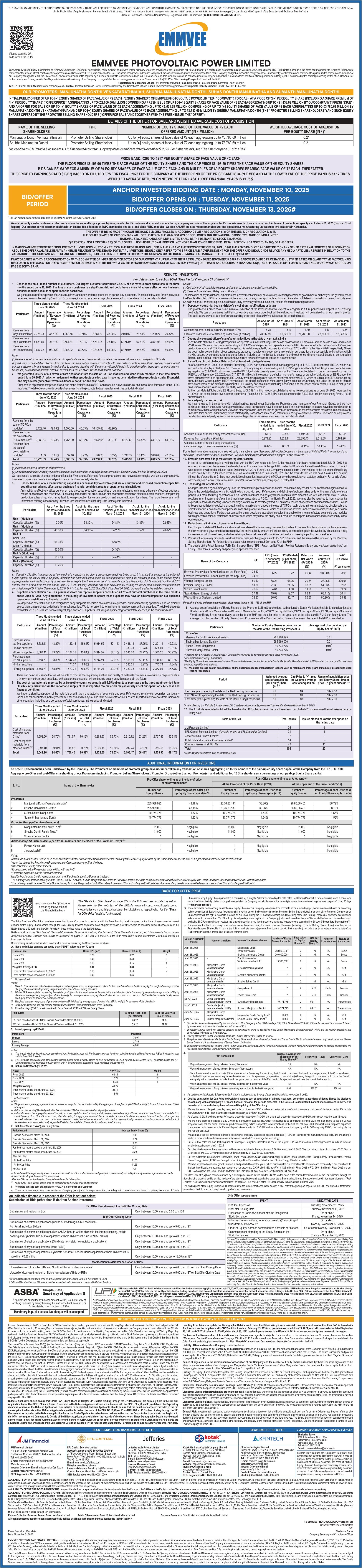 EMMVEE PHOTOVOLTAIC POWER LIMITED